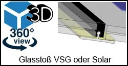 Flacher Glasstoß bei VSG oder Solar