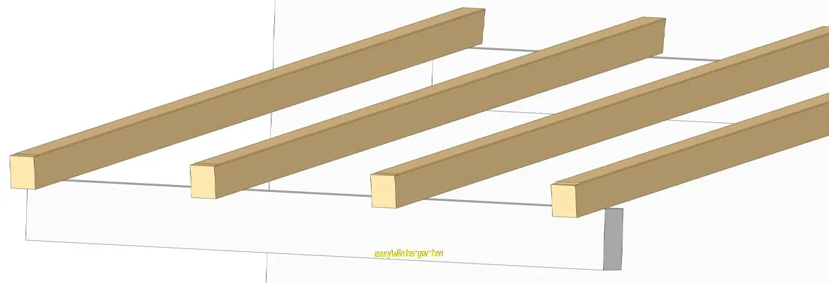 Eine Unterkonstruktion für die Terrassenüberdachung selber bauen