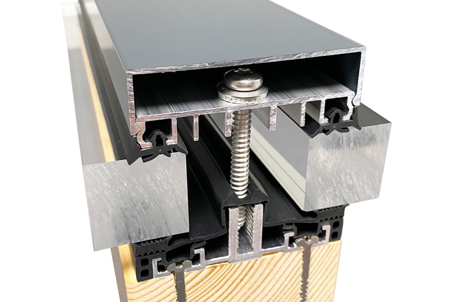 Glasklemmprofile mit Deckprofil für islolierglas Glasklemmprofile mit Deckprofil