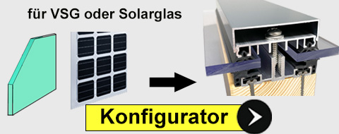 Verlegesystem Premium für flache Terrassendächer - Carports - Kaltverglasungen