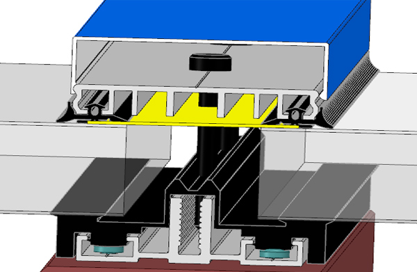 Verlegeprofile 60 mm für Isolierglas Verlegeprofile mit Auflageprofil isoliert für Isolierglas für 60