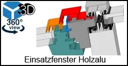 Einsatzfenster Glasfassade