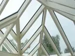 Dach mit Isolierglas und Glasgaube