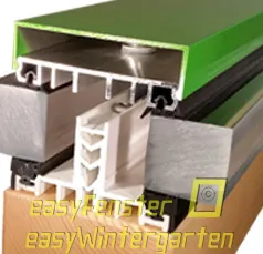 Kunststoff Thermo Wintergartenprofile um Glas zu befestigen