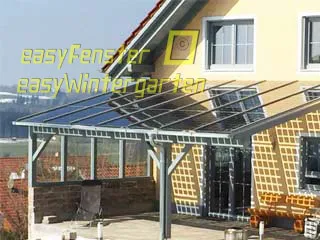 Terrassendach mit Solarglas befestigt mit Premium Profilen