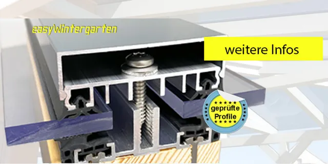 Montageprofile für vsg oder Solarglas