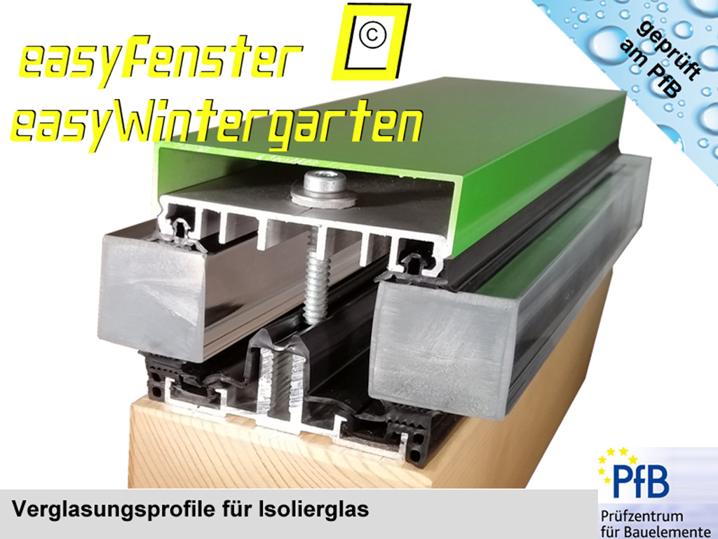 Isolierglas dauerhaft dicht eingebaut mit Profilen Glasmontage bei Isolierglas