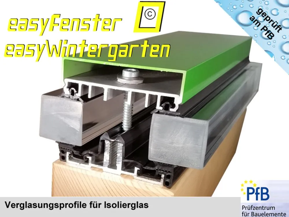 Isolierglas dauerhaft dicht eingebaut mit Profilen Glasmontage bei Isolierglas