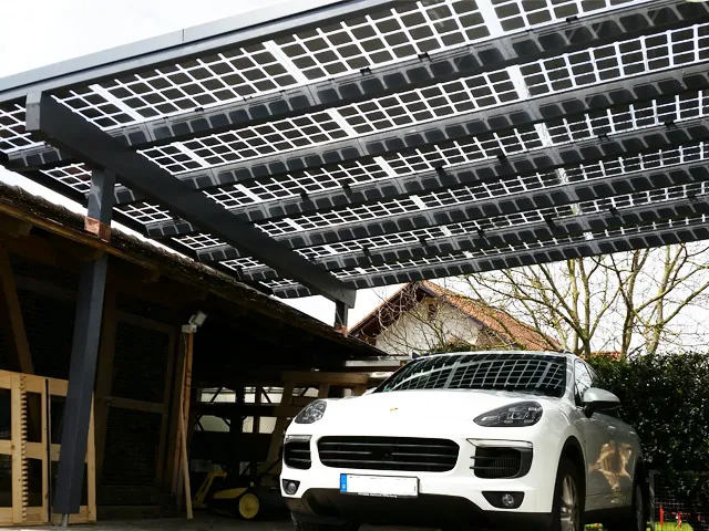 Carport Glasdach Solar bauen