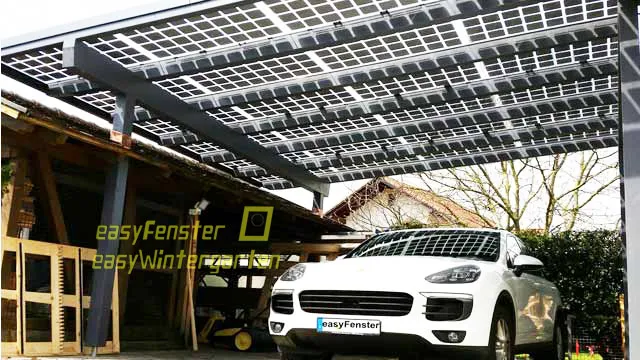 Carport mit Solardach lichtdurchlässig Carport mit Solarglas