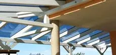 Terrassenüberdachung aus Holz mit Glasdach selber bauen 