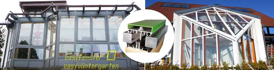 Verglasungsprofile für Wintergartenverglasungen