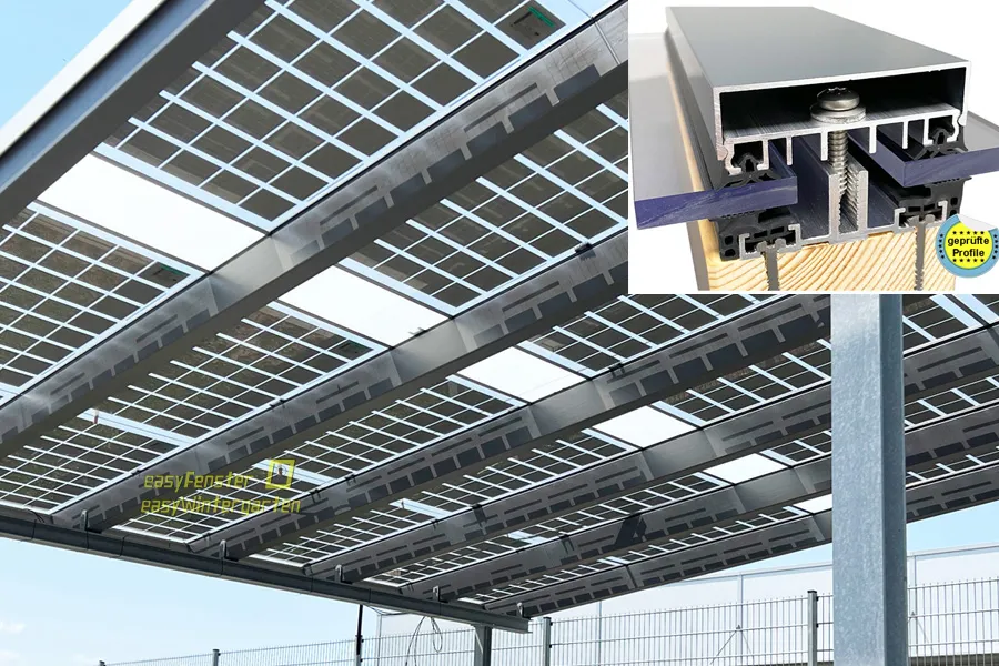 Carport mit Glas Solarzellen bauen