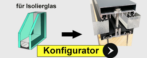 Verlegesystem Iso für Isolierglas - Glasdach - Wintergarten - Glasfassade