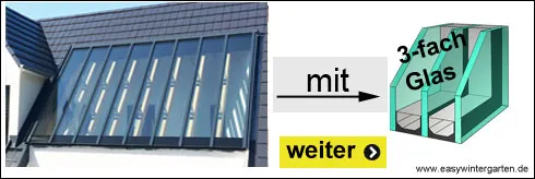 Montageprofile für Dachverglasungen mit Energiesparglas im Wohnbereich - Montagesysteme