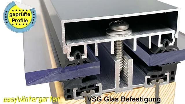 VSG oder Solarglas befestigen