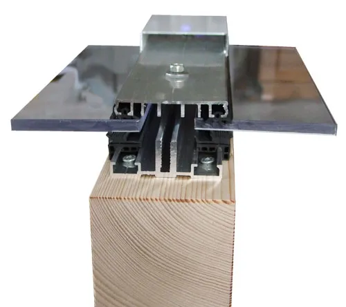 Aluauflageprofil-für VSG -einfach Glas oder Isolierglas