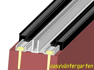 Auflageprofil Alu Kaltdach Terrassendach Klemmpropfile für Glas beim Kaltdach