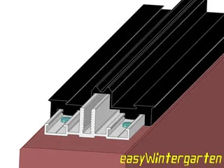 Alu Auflageprofil für Isolierglas Klemmpropfile für Glas bei Warmdach
