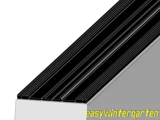 Glasauflagegummi als Glasauflageprofil Glasauflage mit Glasauflagegummi und Klemmprofil