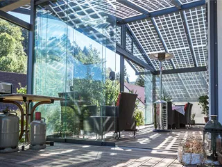 wintergarten selber bauen mit Solarglas