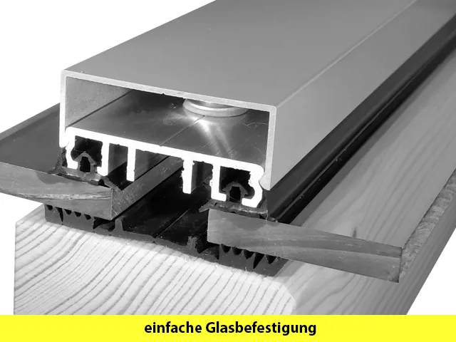 Verlegprofil Glahalteprofil  mit Auflagegummi