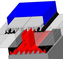 Musterset Thermo Auflageprofil mit Hinterlüftung Musterset-Thermoprofil