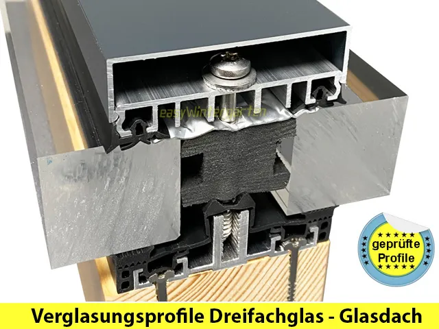 Dachverglasung Wintergartendach Überkopfverglasung für Energiesparglas